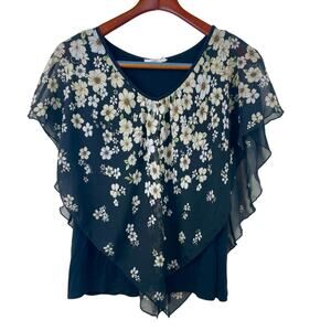 Vintage Womens Too Sz M Whimsigoth Dark Fairy Flowy Witchy Festival Romantic 70s